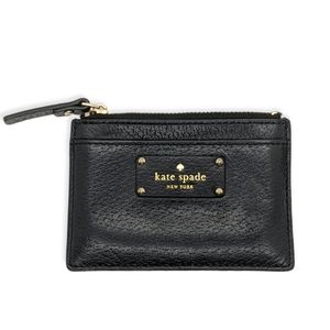 kate spade New York Classic Black Grove Street Adi Card Case and Coin Pouch